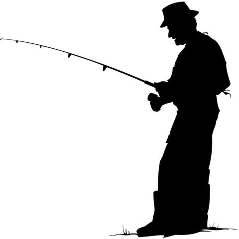 Spinning Reel Fishing Stencil
