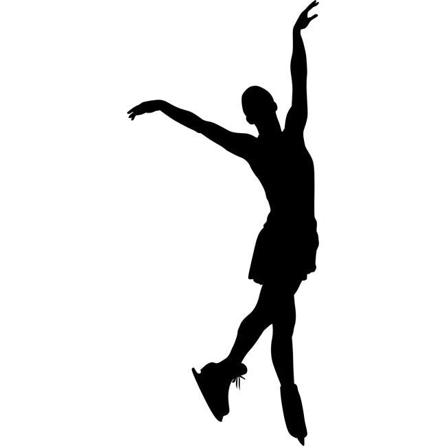 Toe Touch Figure Skating Stencil