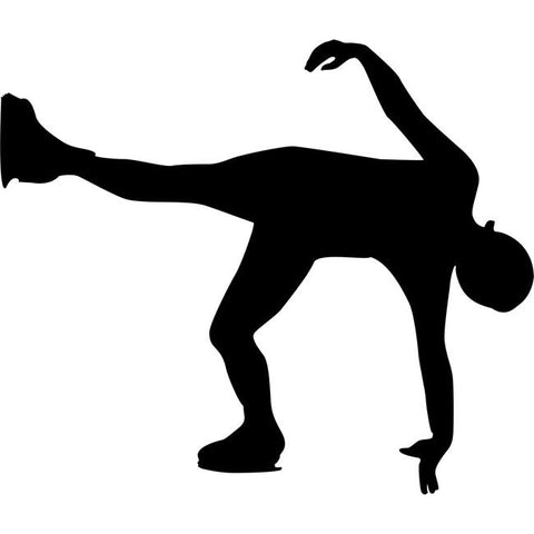 Back Bend Figure Skating Silhouette Stencil