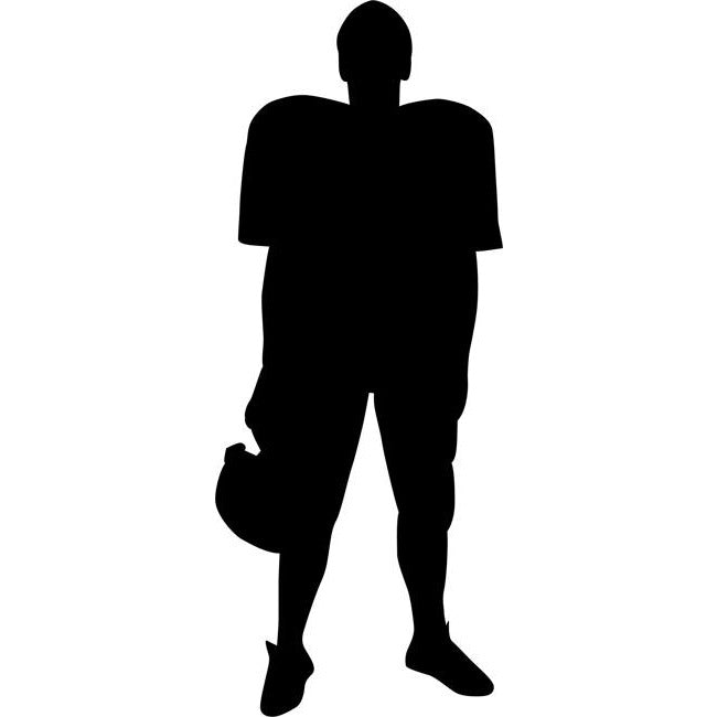 Uniformed Football Player Stencil