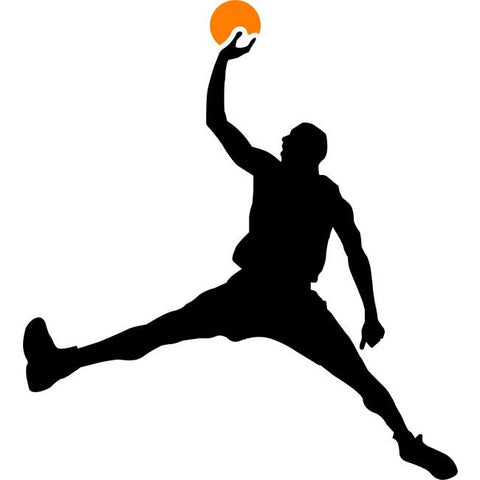 Air Basketball Silhouette Stencil