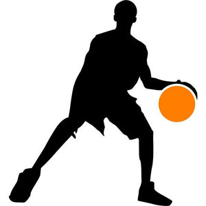 Dribbling Basketball Stencil