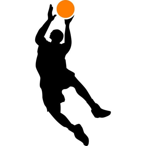 Jump Shot Basketball Stencil