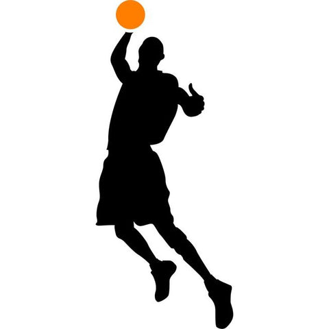 Flying Dunk Basketball Stencil