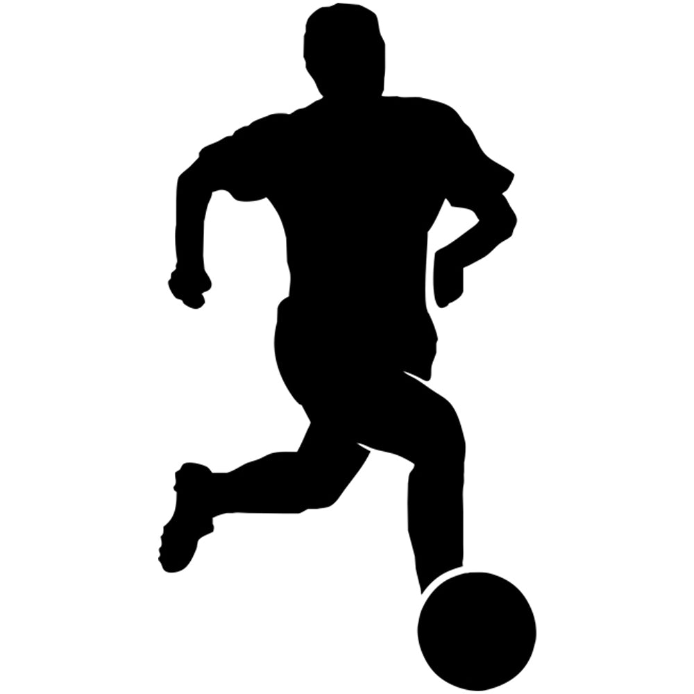 Running Soccer Stencil
