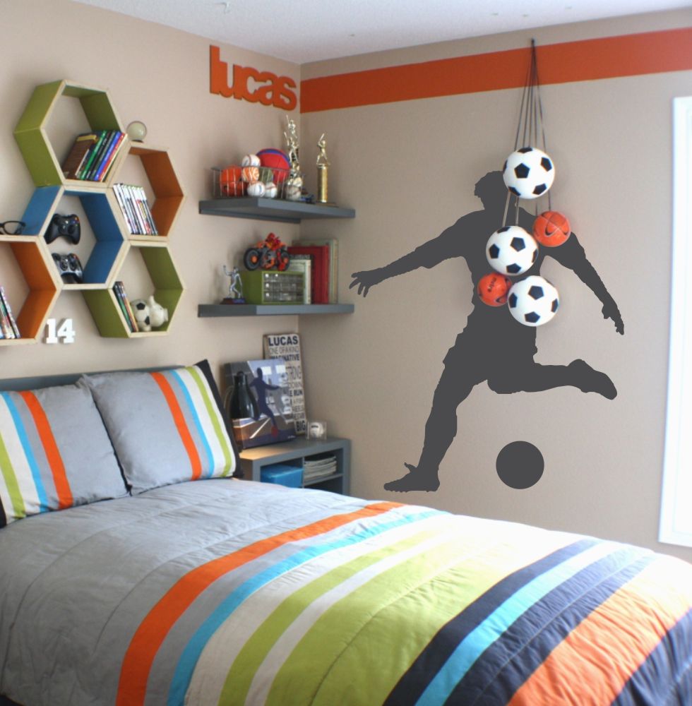 Outside Curve Soccer Stencil