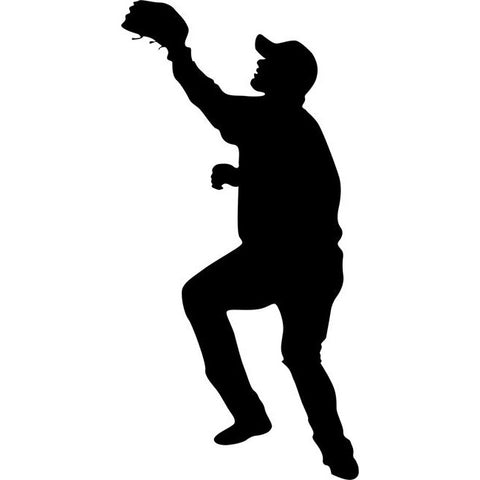 Pop Fly Baseball Stencil