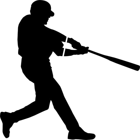 Home Run Hit Baseball Stencil