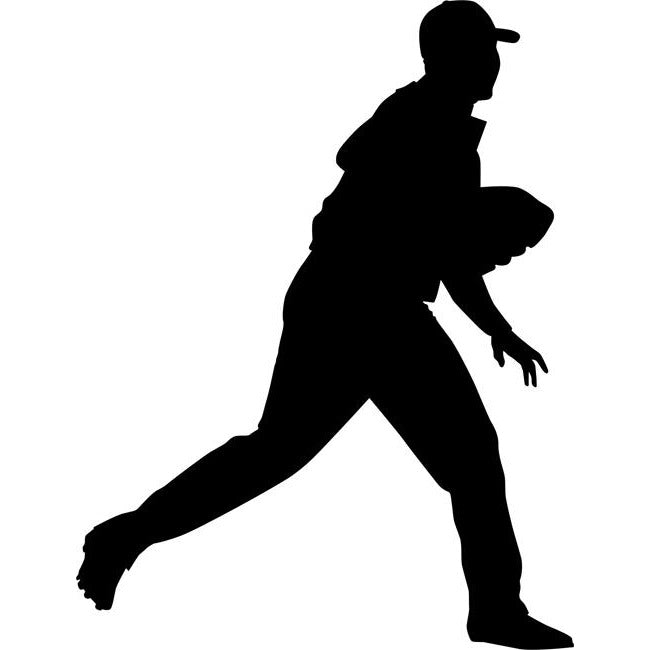 Outfielder Baseball Stencil