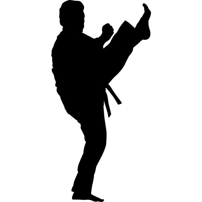Front Kick Karate Stencil