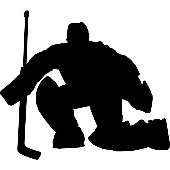 Goalkeeper Save Hockey Stencil