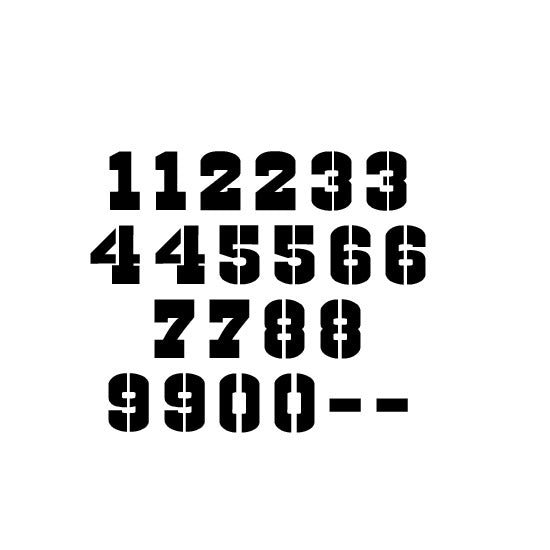Cowboys Numbers Craft Stencil