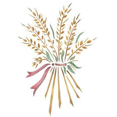 Wheat Bouquet Stencil