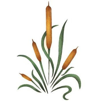 Cattails with Grace Craft Stencil