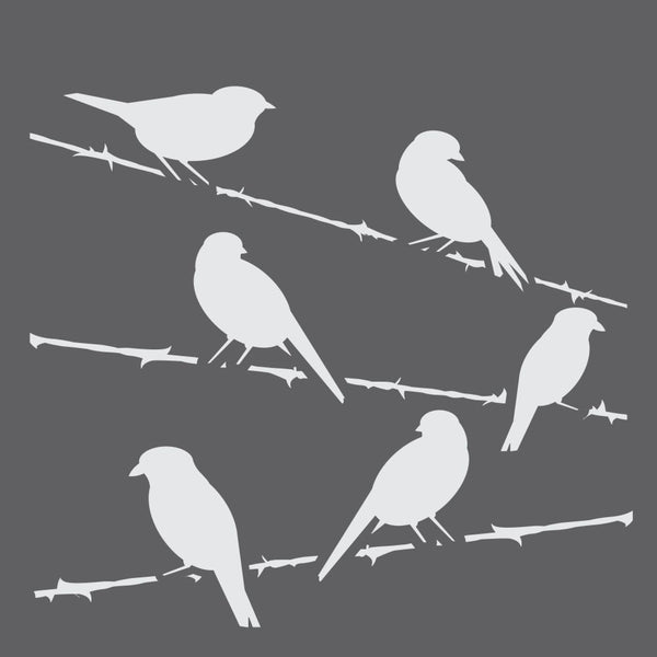 Birds on a Wire Mini Craft Stencil