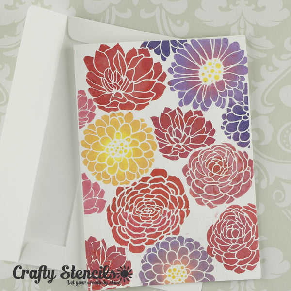 Abstract Floral Mini Craft Stencil