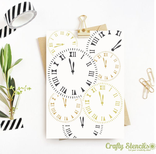 Clock Work Mini Craft Stencil