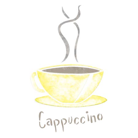 Cappuccino Cup Craft Stencil