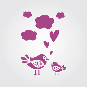 Love Birds Craft Stencil