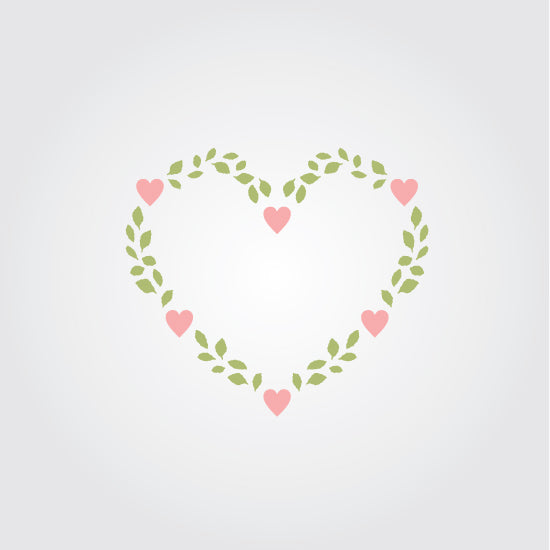 Heart Vine Craft Stencil