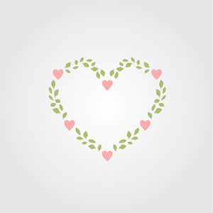 Heart Vine Craft Stencil