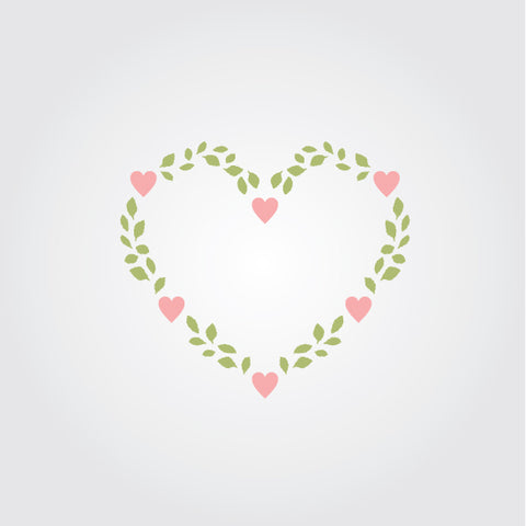 Heart Vine Craft Stencil