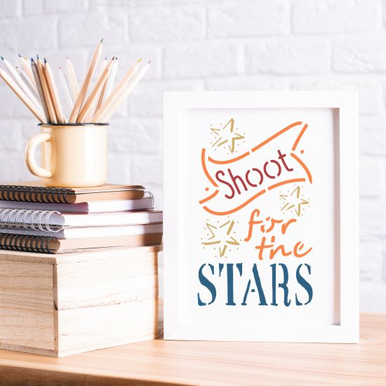 Shoot for the Stars Craft Stencil