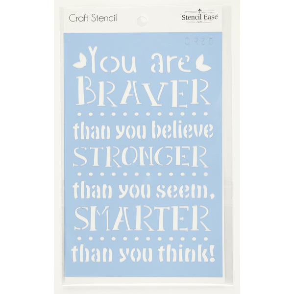 Braver, Stronger, Smarter Craft Stencil