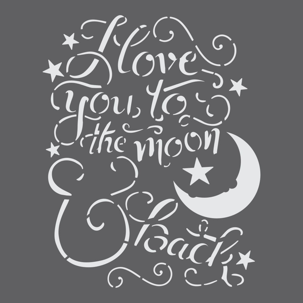 Love you to the Moon and Back Craft Stencil love-you-to-the-moon-and-back-craft-stencil