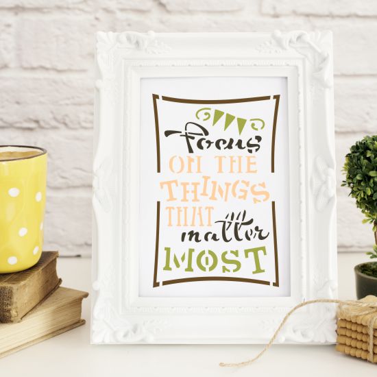 Focus on Things that Matter Most Craft Stencil