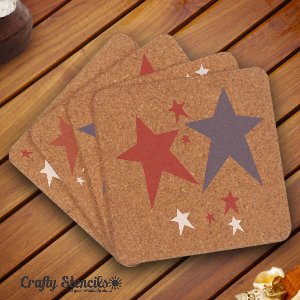 Antique Stars Craft Stencil