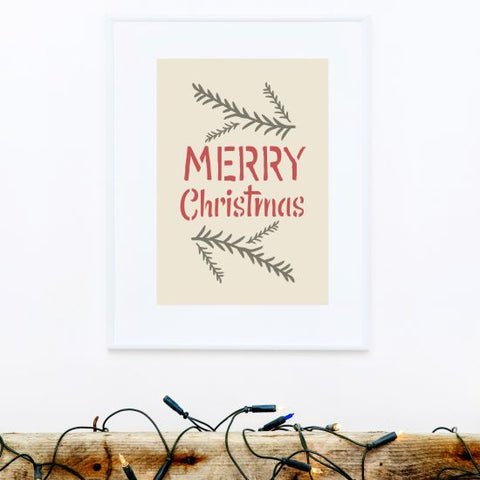 Merry Christmas Craft Stencil