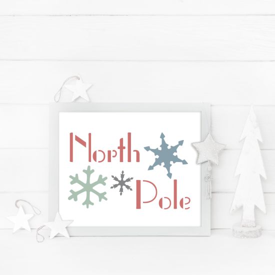 North Pole Craft Stencil