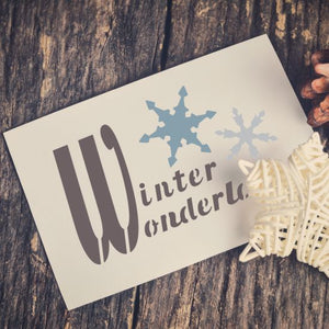 Stencil, Snowflake Stencil Christmas Stencil Winter Stencil Holiday Let It  Snow Winter Wonderland DIY Art Stencil 