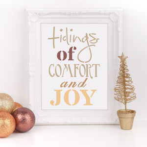 Comfort and Joy Craft Stencil