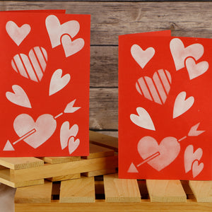 Valentine's Hearts Craft Stencil