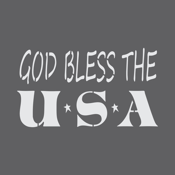 God Bless the USA Craft Stencil