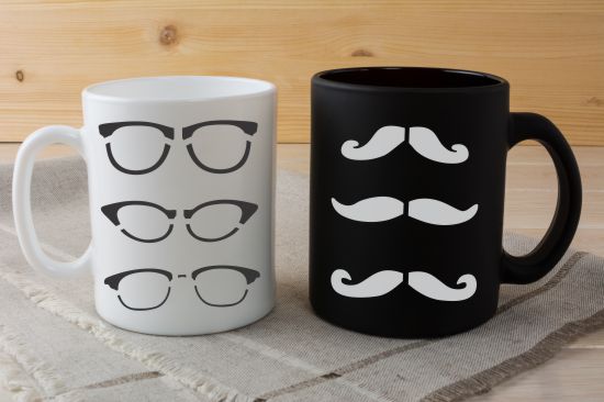 Mustaches Craft Stencil