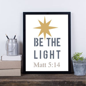 Be the Light Craft Stencil