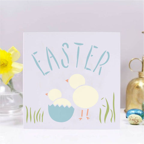 Easter Chicks Craft Stencil