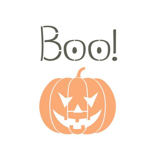 Boo! Halloween Craft Stencil