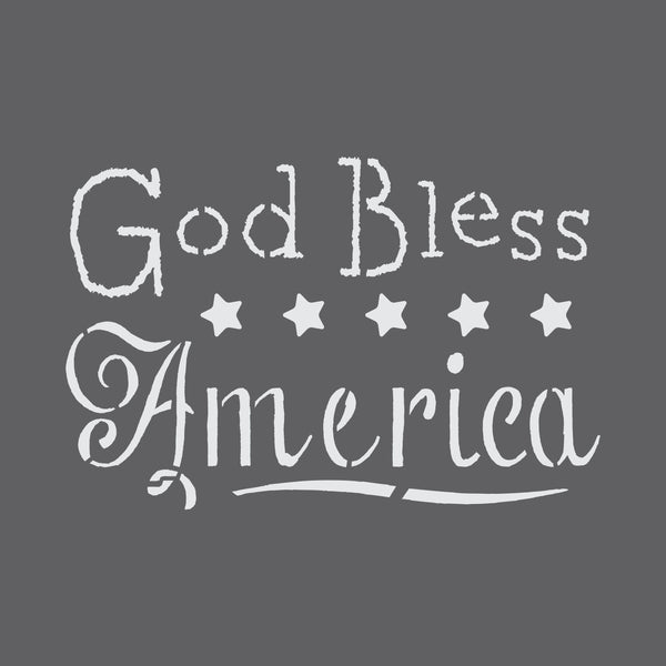 God Bless America Craft Stencil