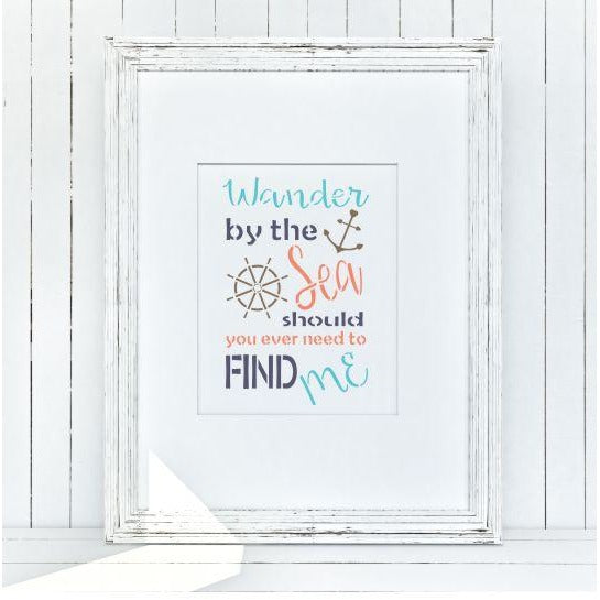 Wander By The Sea Craft Stencil