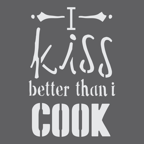 Kiss the Cook Expression Craft Stencil