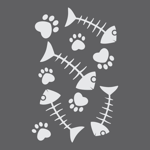 Fish bones Craft Stencil