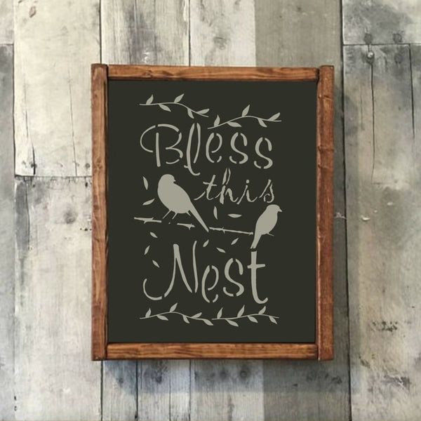 Bless This Nest Craft Stencil