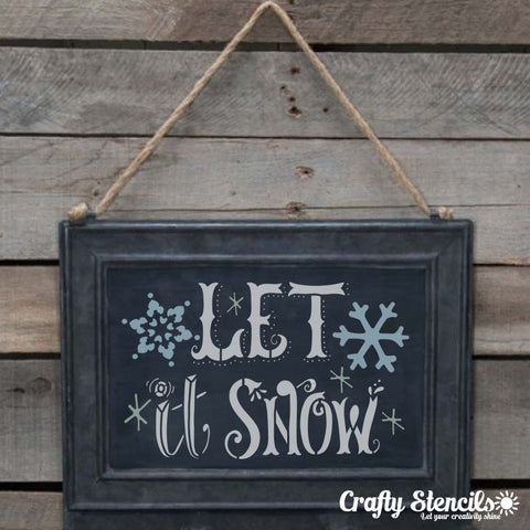 Let it Snow Craft Stencil