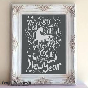 Christmas Wishes Craft Stencil