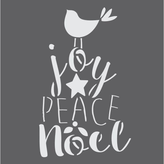 Joy Peace Noel Craft Stencil