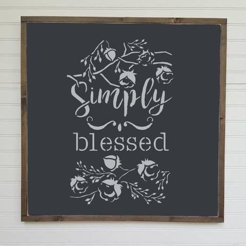 Simply Blessed Craft Stencil